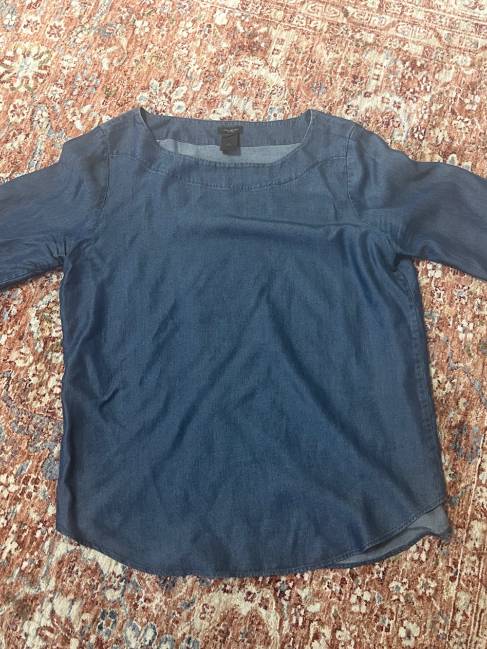 Ann Taylor Factory Denim Blue Blouse